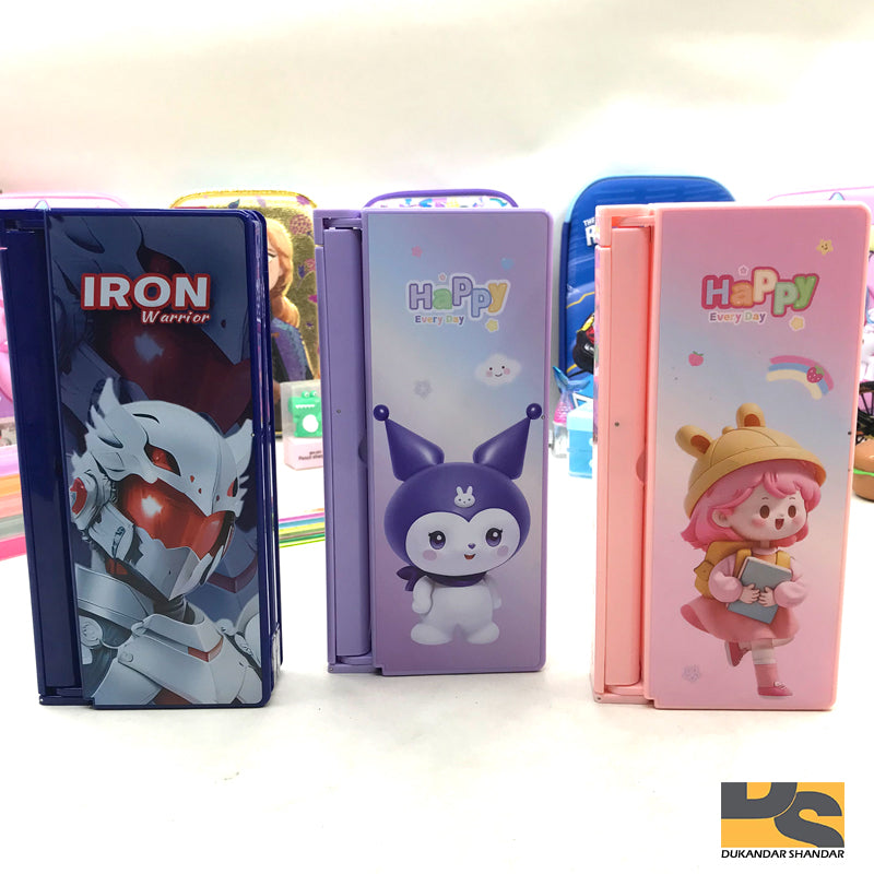 Premium Quality Pencil case Plastic body whiteboard inside with marker combo book holder stand
