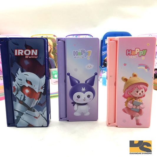 Premium Quality Pencil case Plastic body whiteboard inside with marker combo book holder stand