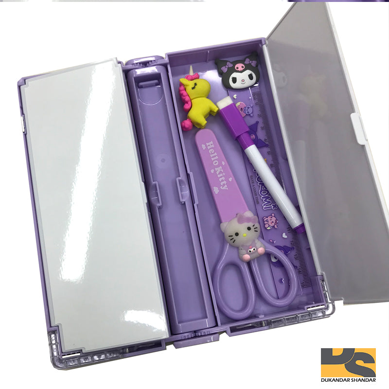 Premium Quality Pencil case Plastic body whiteboard inside with marker combo book holder stand