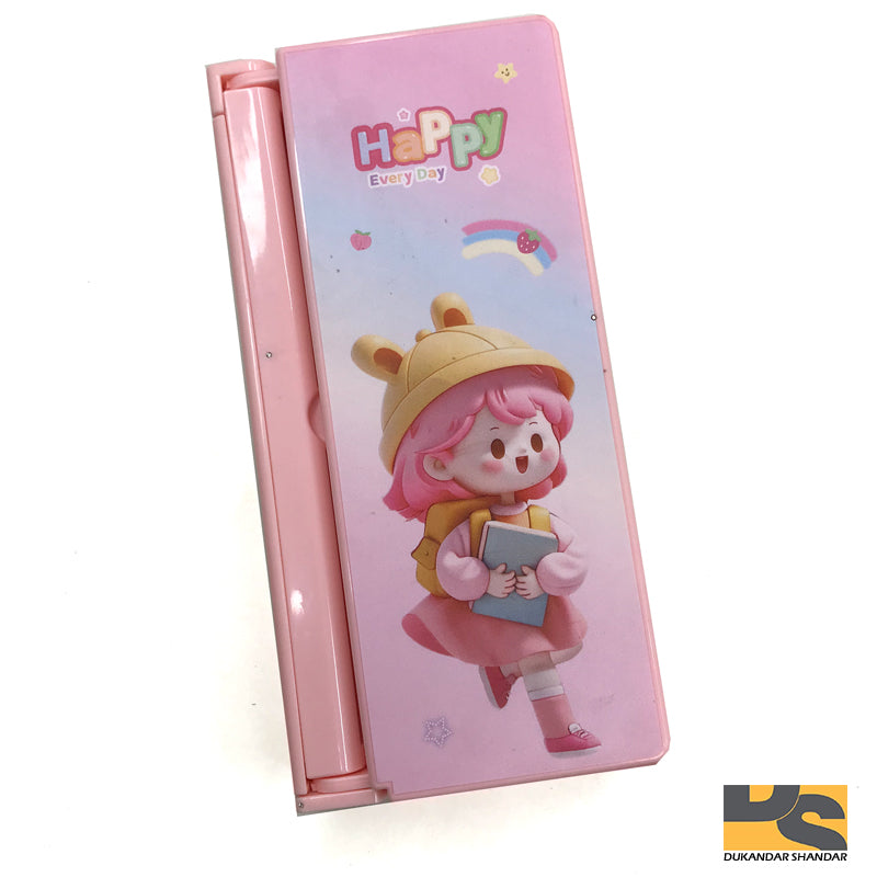 Premium Quality Pencil case Plastic body whiteboard inside with marker combo book holder stand